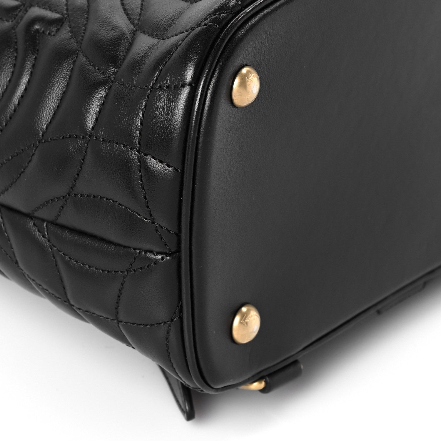 Salvatore Ferragamo Calfskin Quilted Gancini Backpack Black 7 of 8