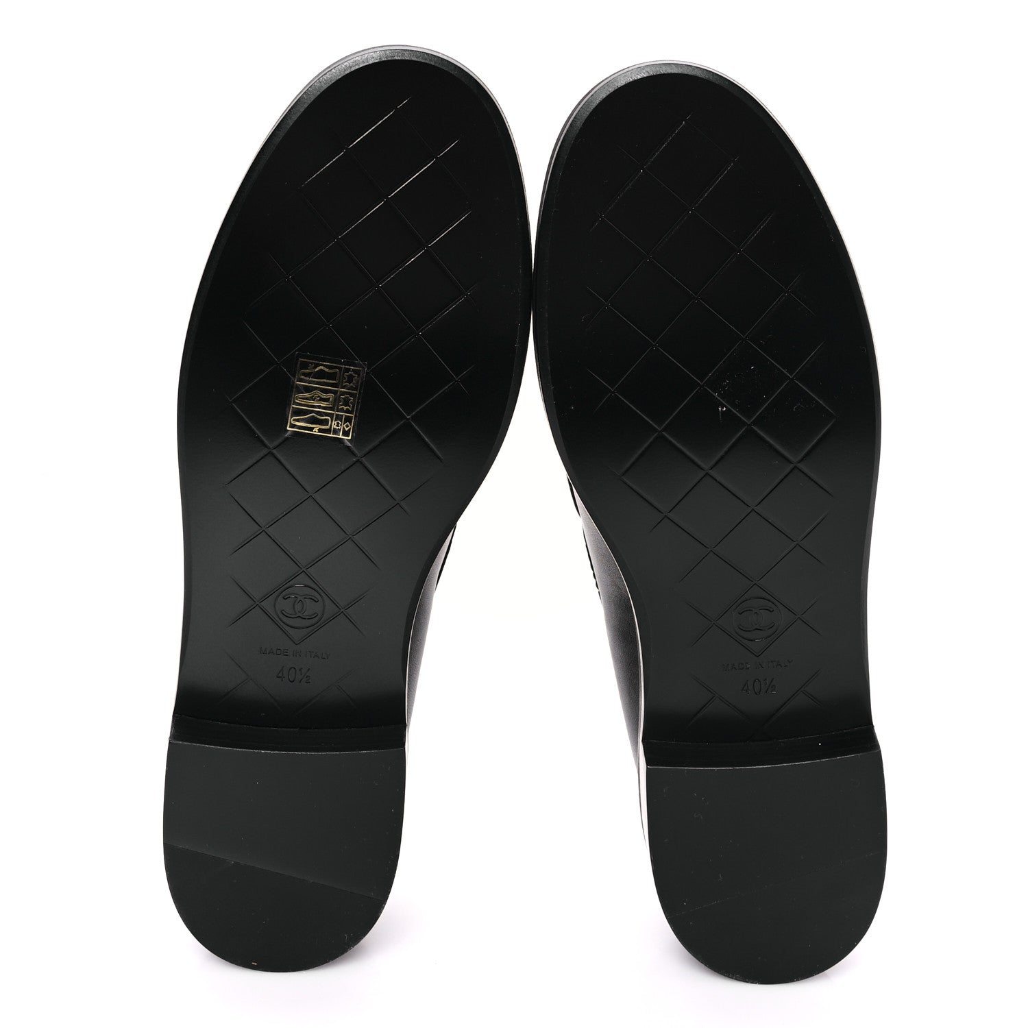 Chanel Lambskin Quilted CC Turnlock Loafers 40.5 Black 6 of 9
