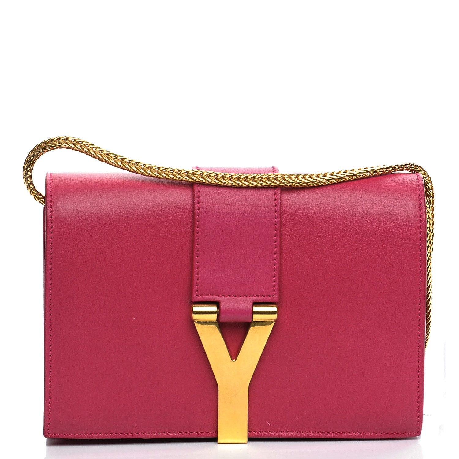 Saint Laurent Calfskin Small Classic Y Satchel Fuchsia 1 of 7