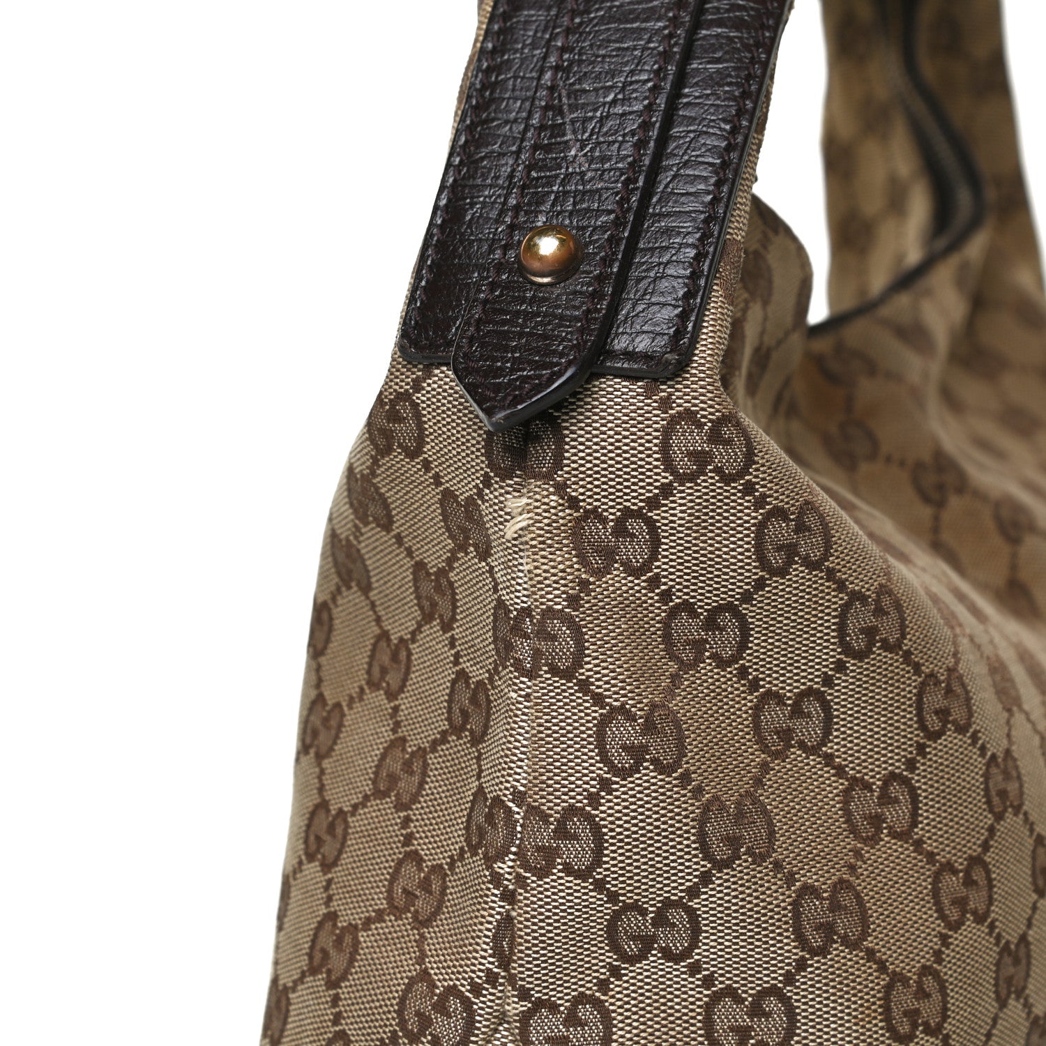 Gucci Monogram Medium Horsebit Chain Hobo Dark Brown 14 of 28