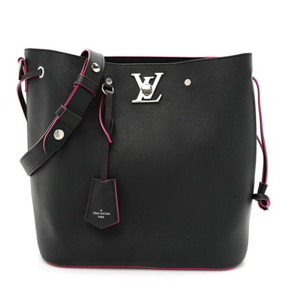Louis Vuitton Calfskin Lockme Bucket Black 1 of 13