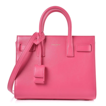 Saint Laurent Calfskin Nano Sac De Jour Lipstick Fuchsia 1 of 6