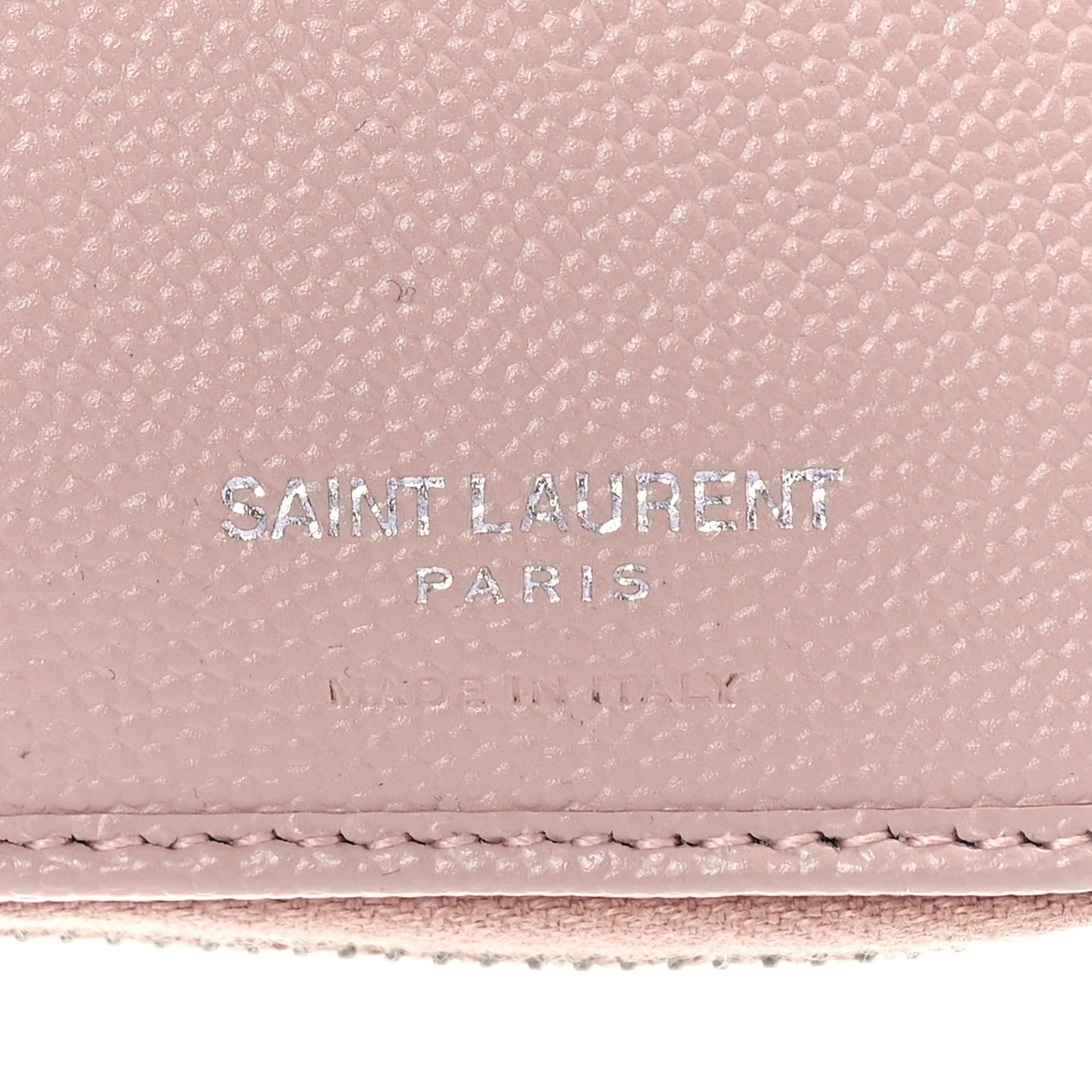 Grain De Poudre Matelasse Chevron Monogram Compact Zip Around Wallet Pink