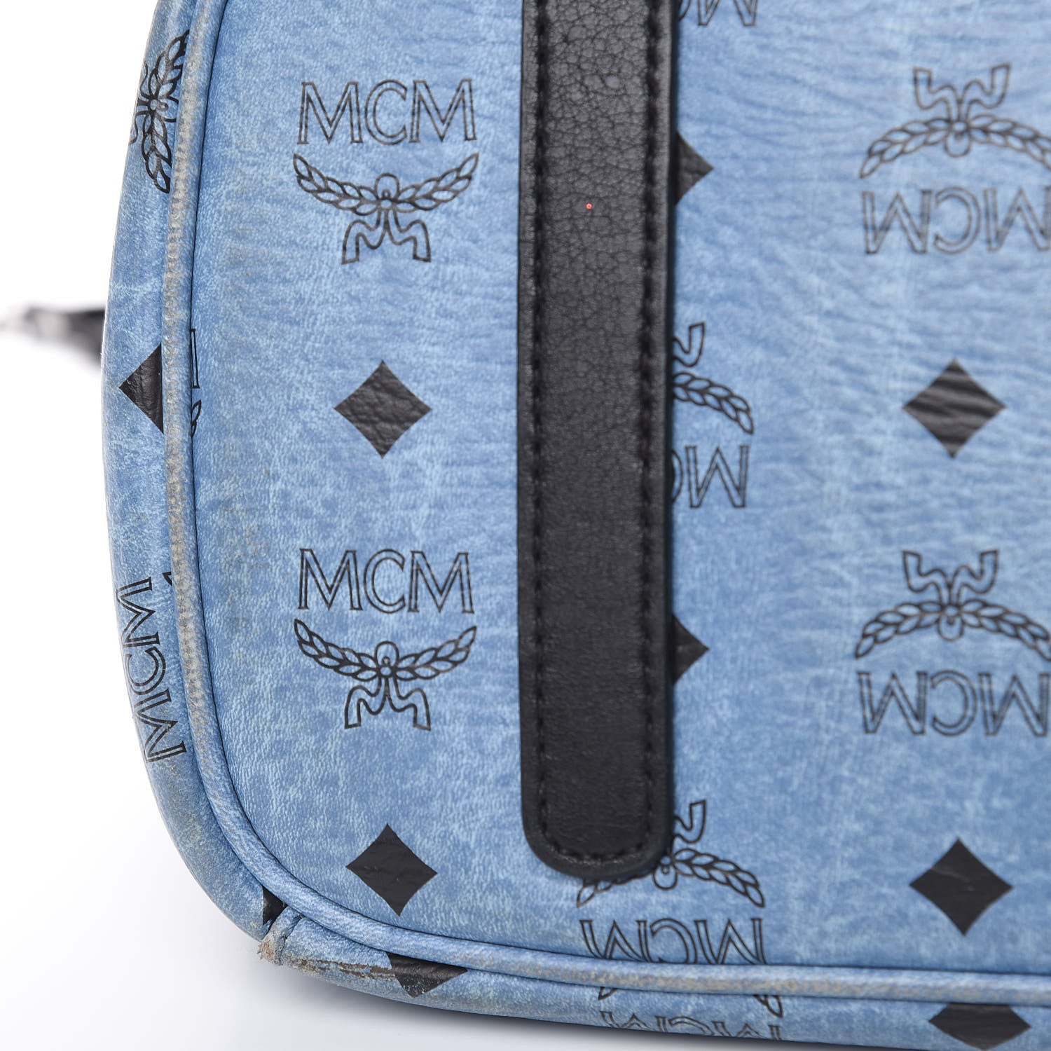MCM Visetos Medium Project Reversible Shopper Tote Munich Blue 13 of 21