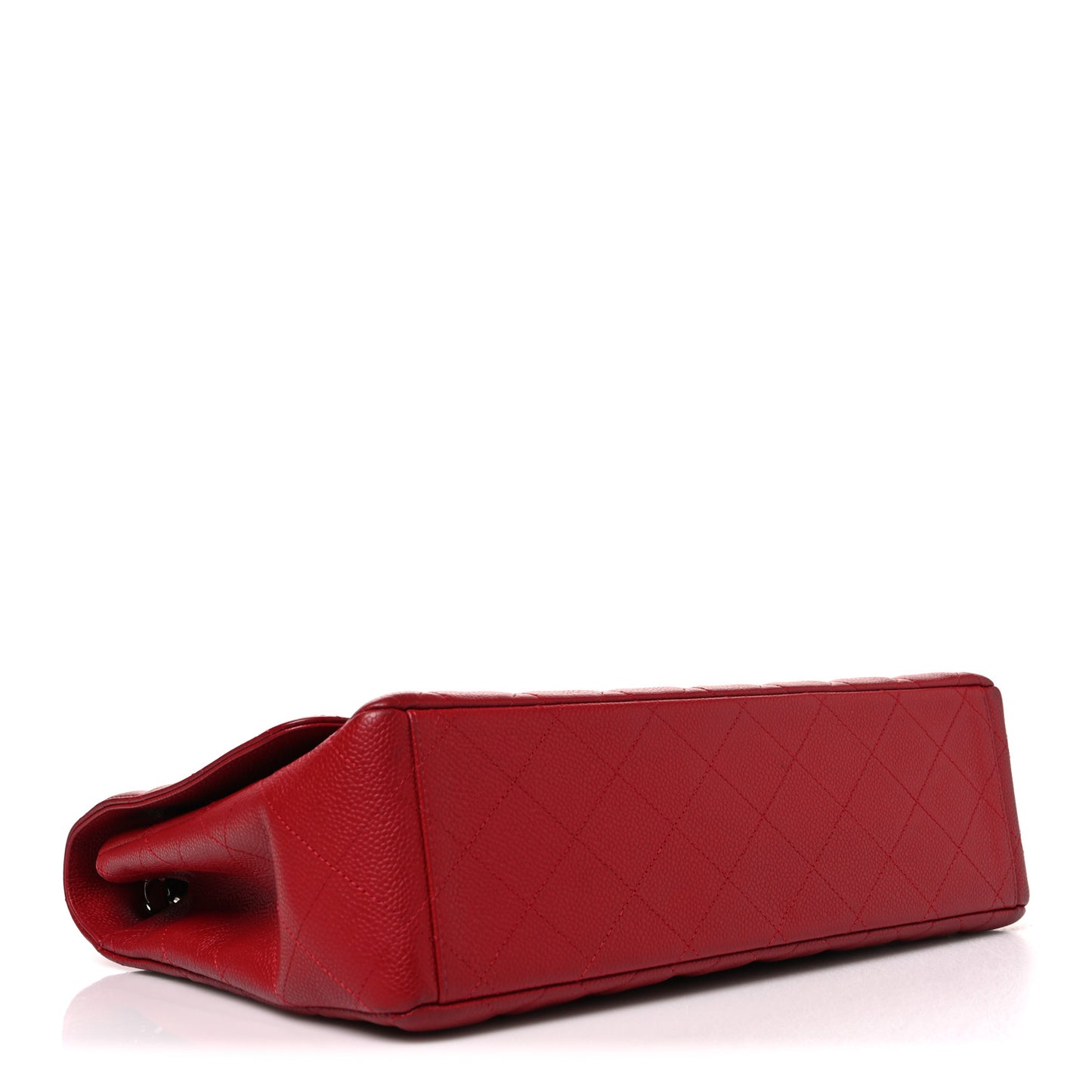 Caviar Quilted Maxi Single Flap Red