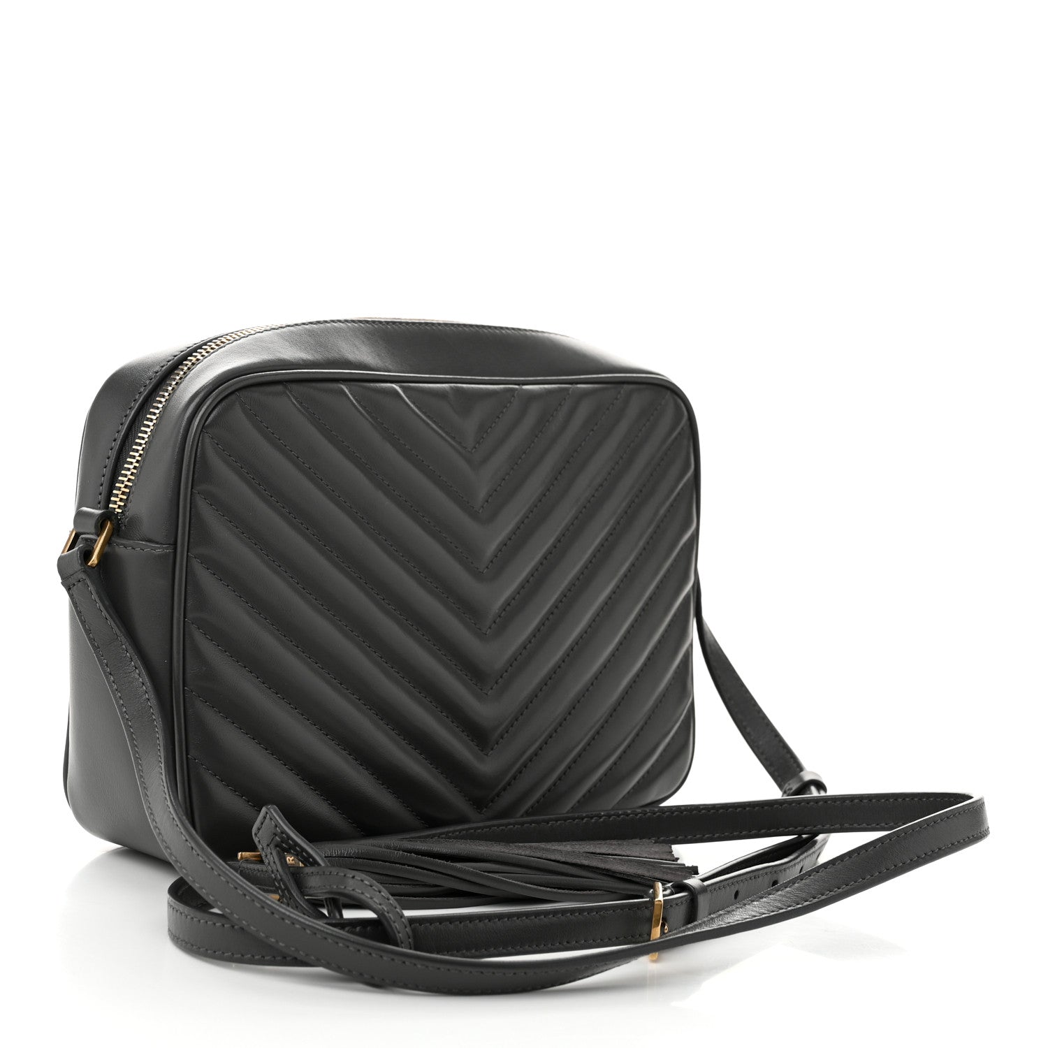 Saint Laurent Calfskin Matelasse Monogram Lou Camera Bag Storm 3 of 10
