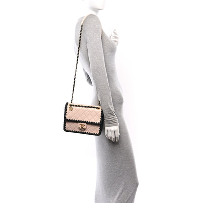 Chanel Braided Calfskin My Own Frame Flap Light Beige Black 2 of 10