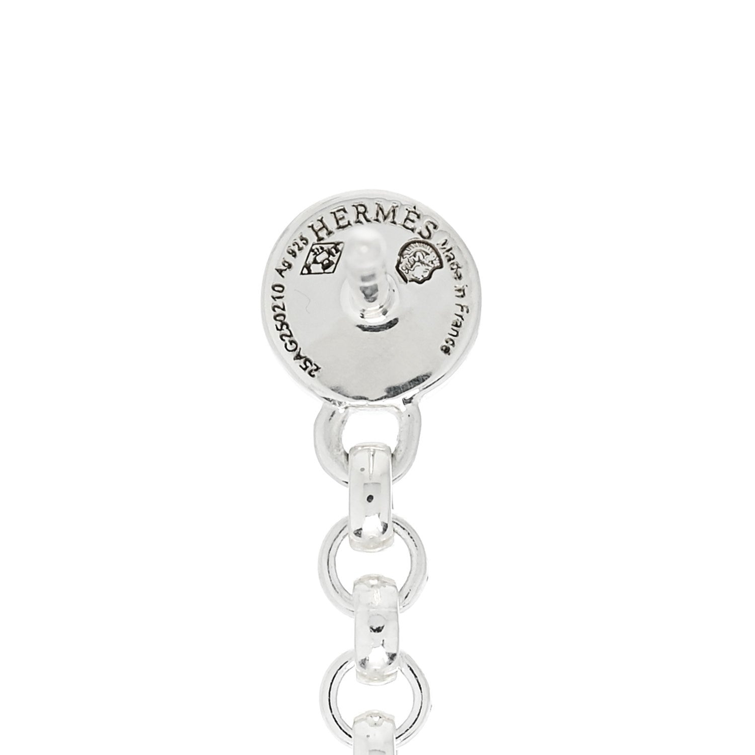 Hermes Sterling Silver Chaine d'Ancre Alea II Dangle Earrings 4 of 4