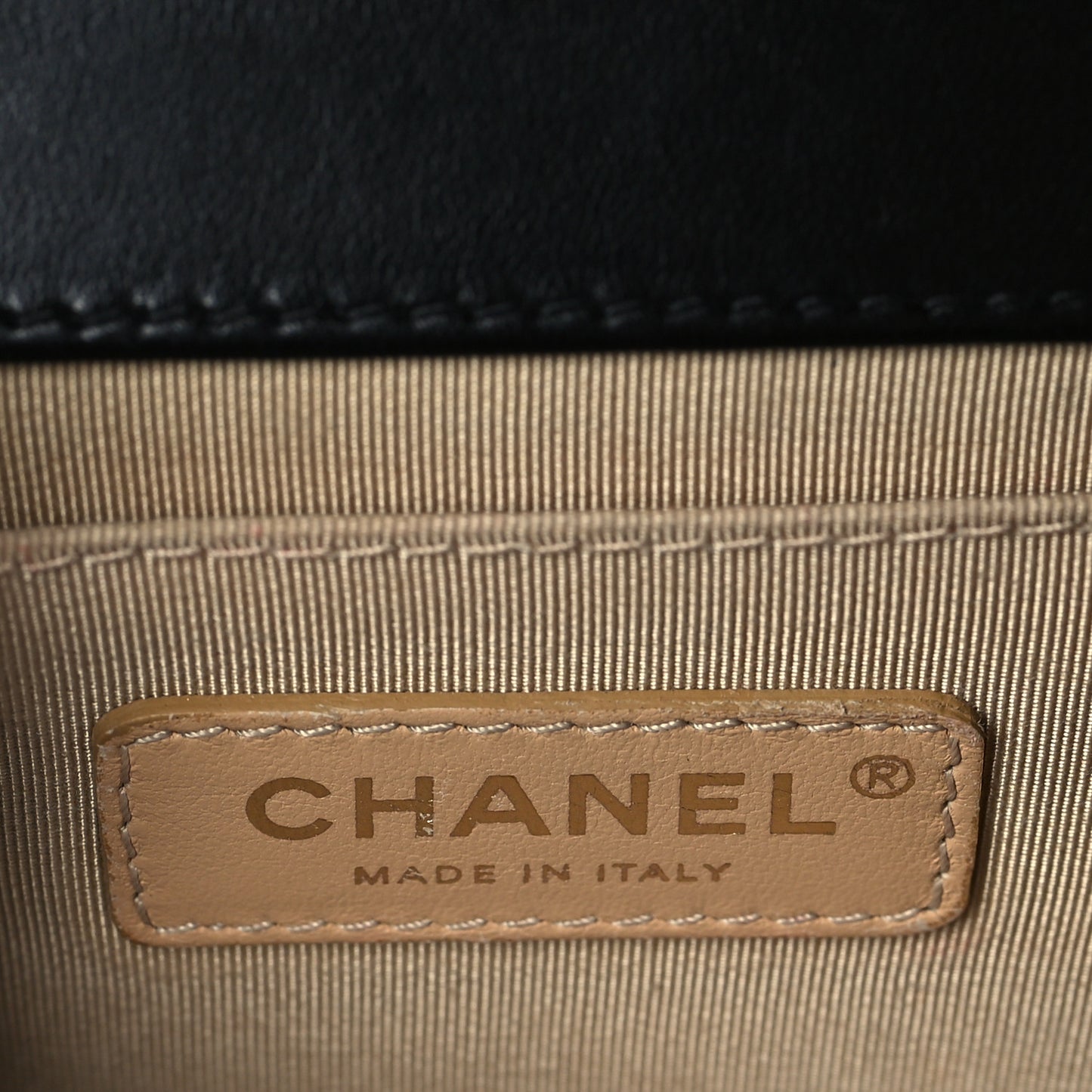 Lambskin Chain Quilted Medium Boy Flap Black