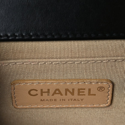 Chanel Lambskin Chain Quilted Medium Boy Flap Black 5 of 10
