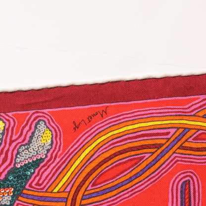 Hermes Cashmere Silk L'Arbre Du Vent Shawl 140 7 of 10