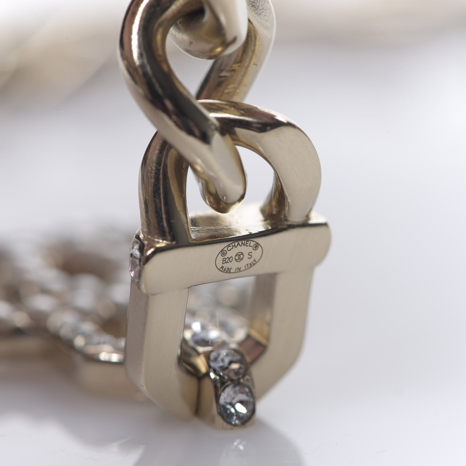 Chanel Metal Crystal CC Vendome CC Dangle Earrings Gold 4 of 5