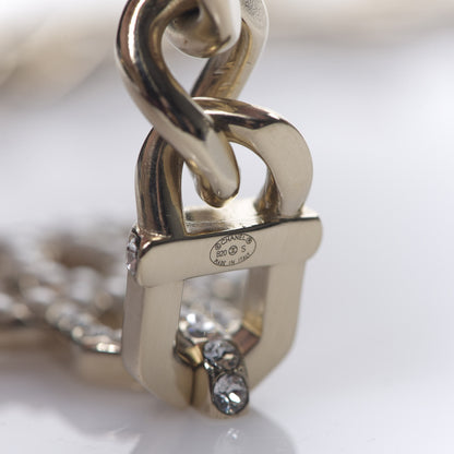 Chanel Metal Crystal CC Vendome CC Dangle Earrings Gold 4 of 5