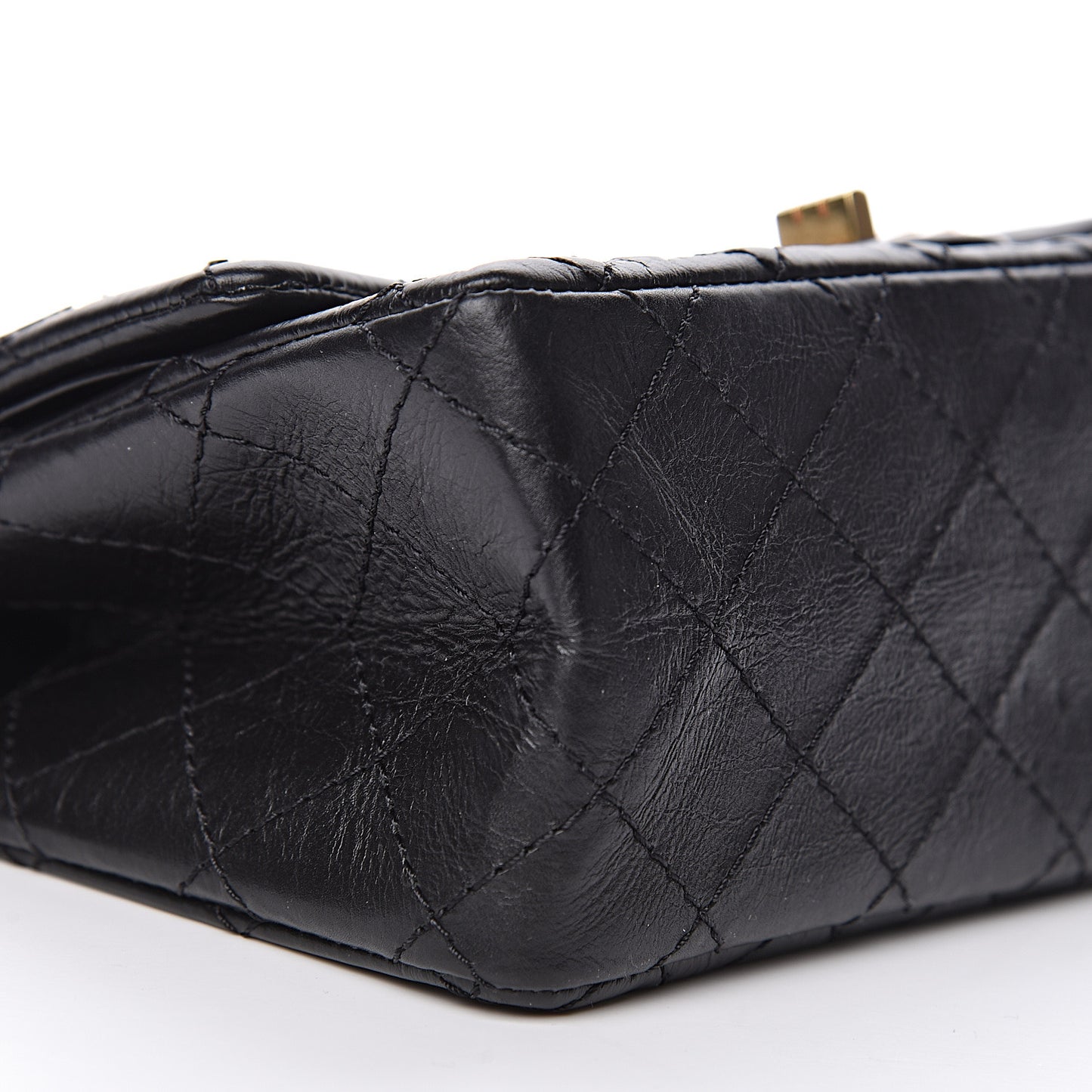 Aged Calfskin Casino 2.55 Reissue 224 Flap Black