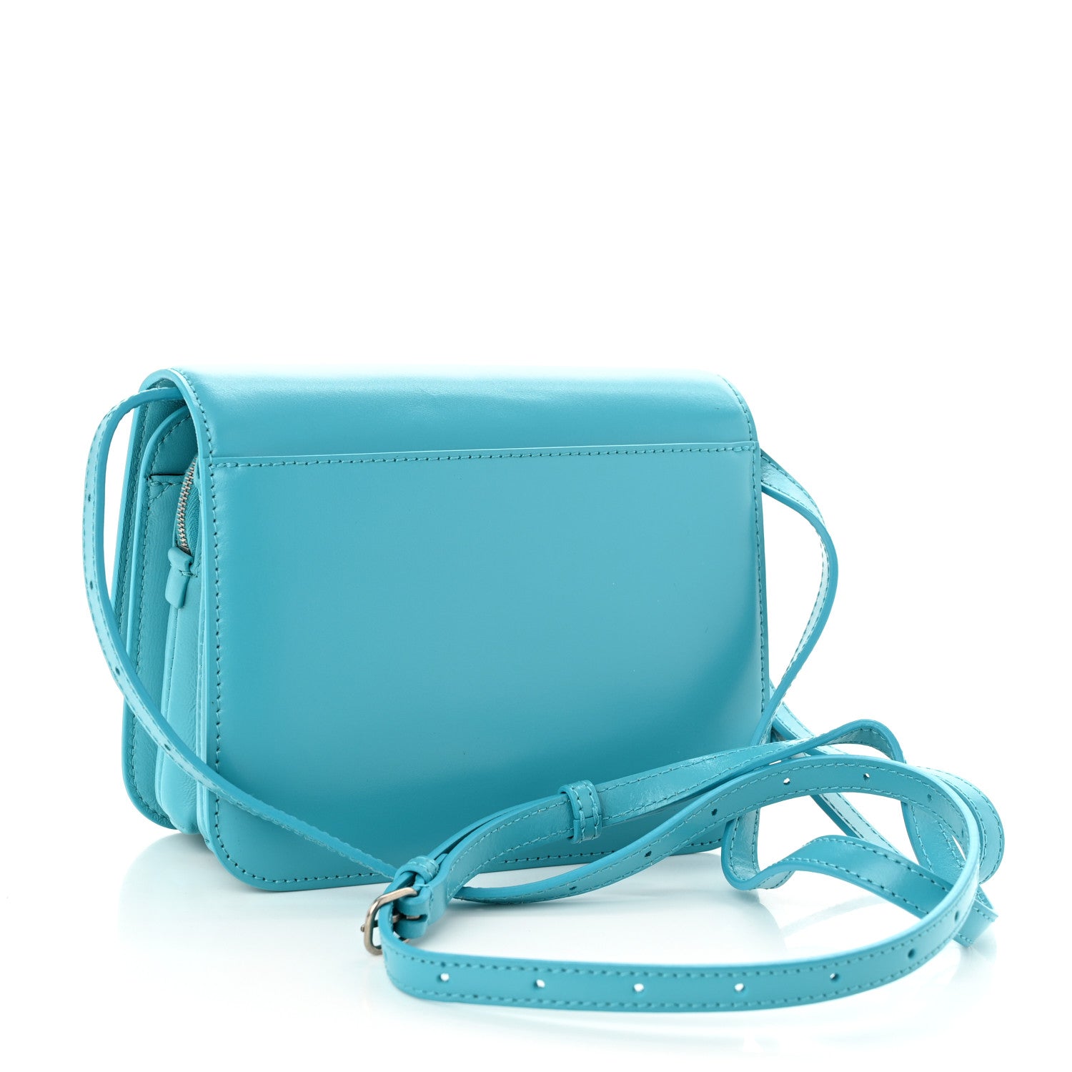 Balenciaga Shiny Box Calfskin Small B Bag Turquoise 3 of 10