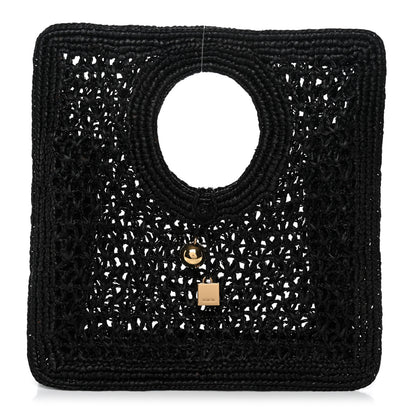 Jacquemus Raffia Le Petite Carre Spiaggia Square Tote Black 1 of 10