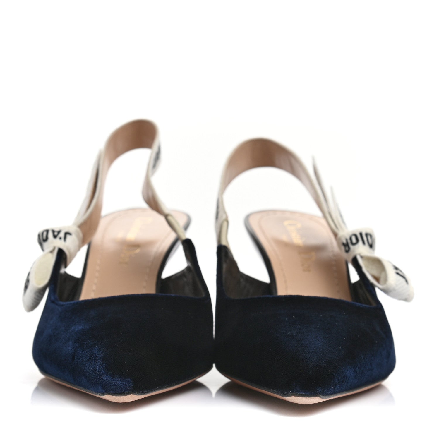 Christian Dior Velvet Ribbon J'Adoir Slingback 65mm Pumps 37 Deep Blue 2 of 8
