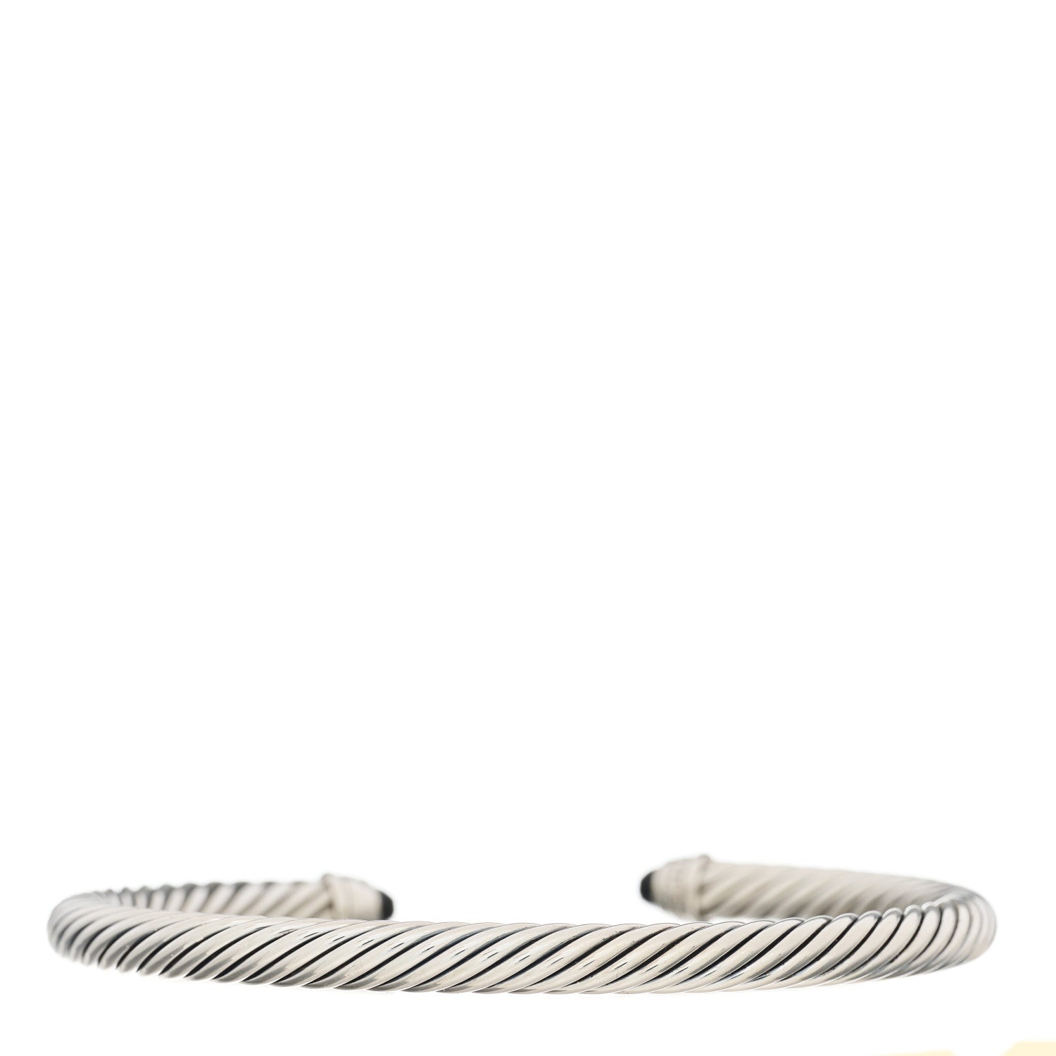 David Yurman Sterling Silver Diamond Black Onyx 5mm Cable Classics Bracelet 2 of 3