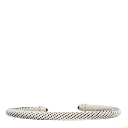 David Yurman Sterling Silver Diamond Black Onyx 5mm Cable Classics Bracelet 2 of 3