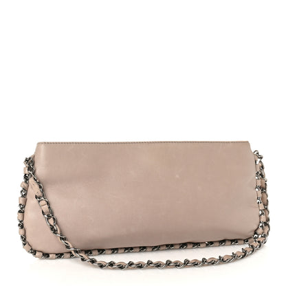Chanel Lambskin Flat Shoulder Bag Beige 3 of 9