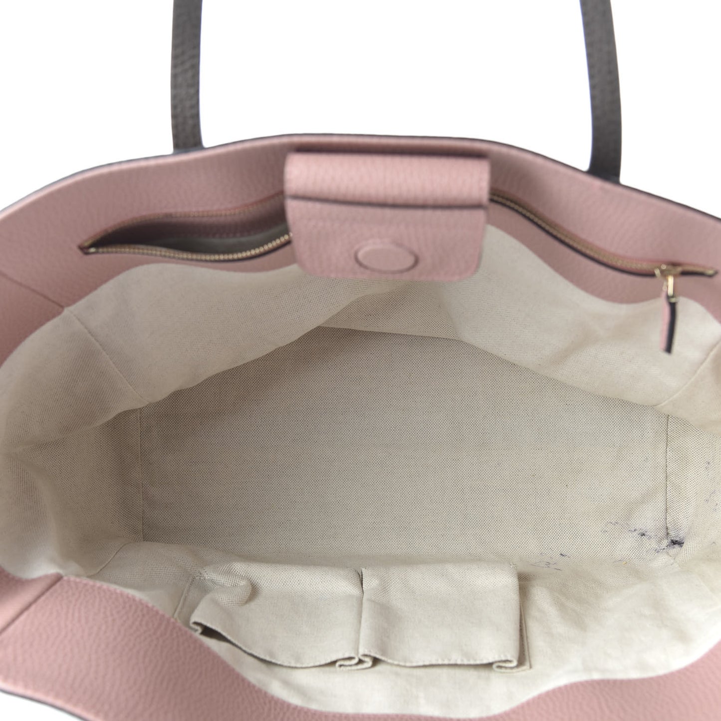 Dollar Calfskin Medium Swing Tote Grey Field Soft Pink