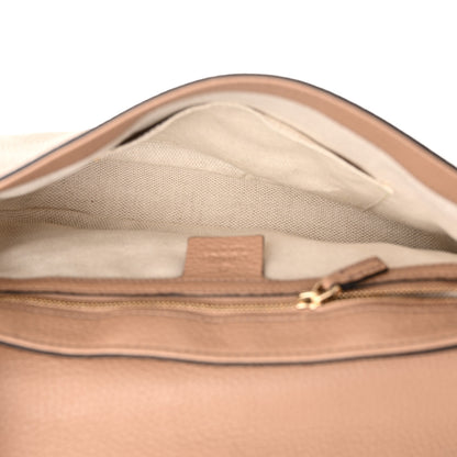Gucci Pebbled Calfskin Medium Soho Flap Crossbody Camelia 5 of 11