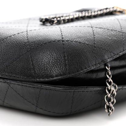 Chanel Aged Calfskin Quilted Gabrielle Bucket Black 10 of 10