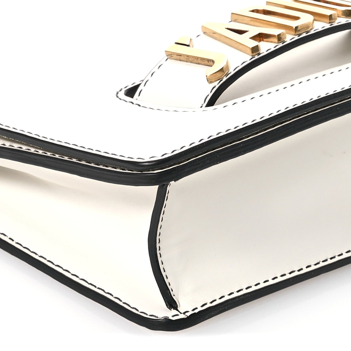 Calfskin J'Adior Chain Flap Bag Off White