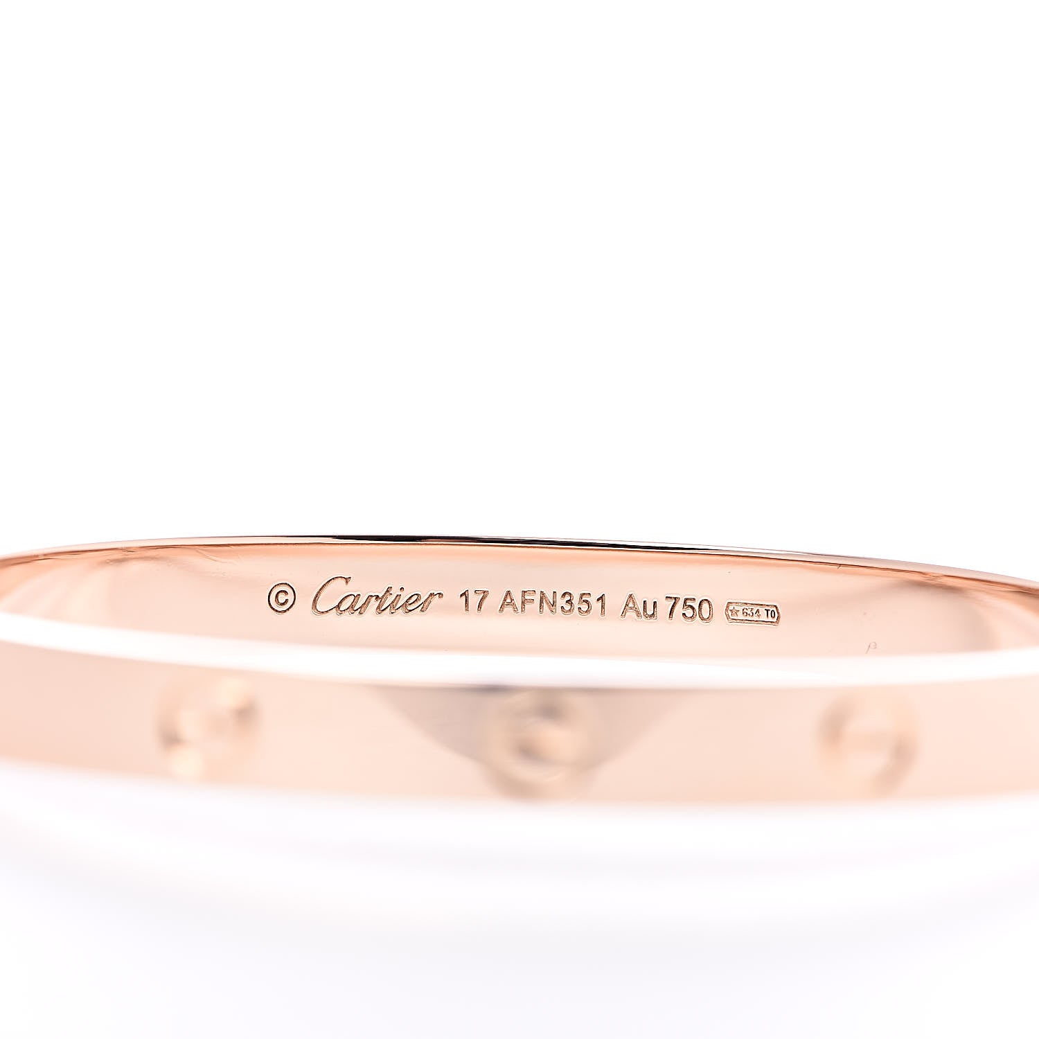 Cartier 18K Pink Gold LOVE Bracelet 17 5 of 6