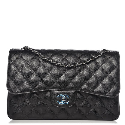 Chanel Caviar Quilted Jumbo Double Flap Black 1 of 9