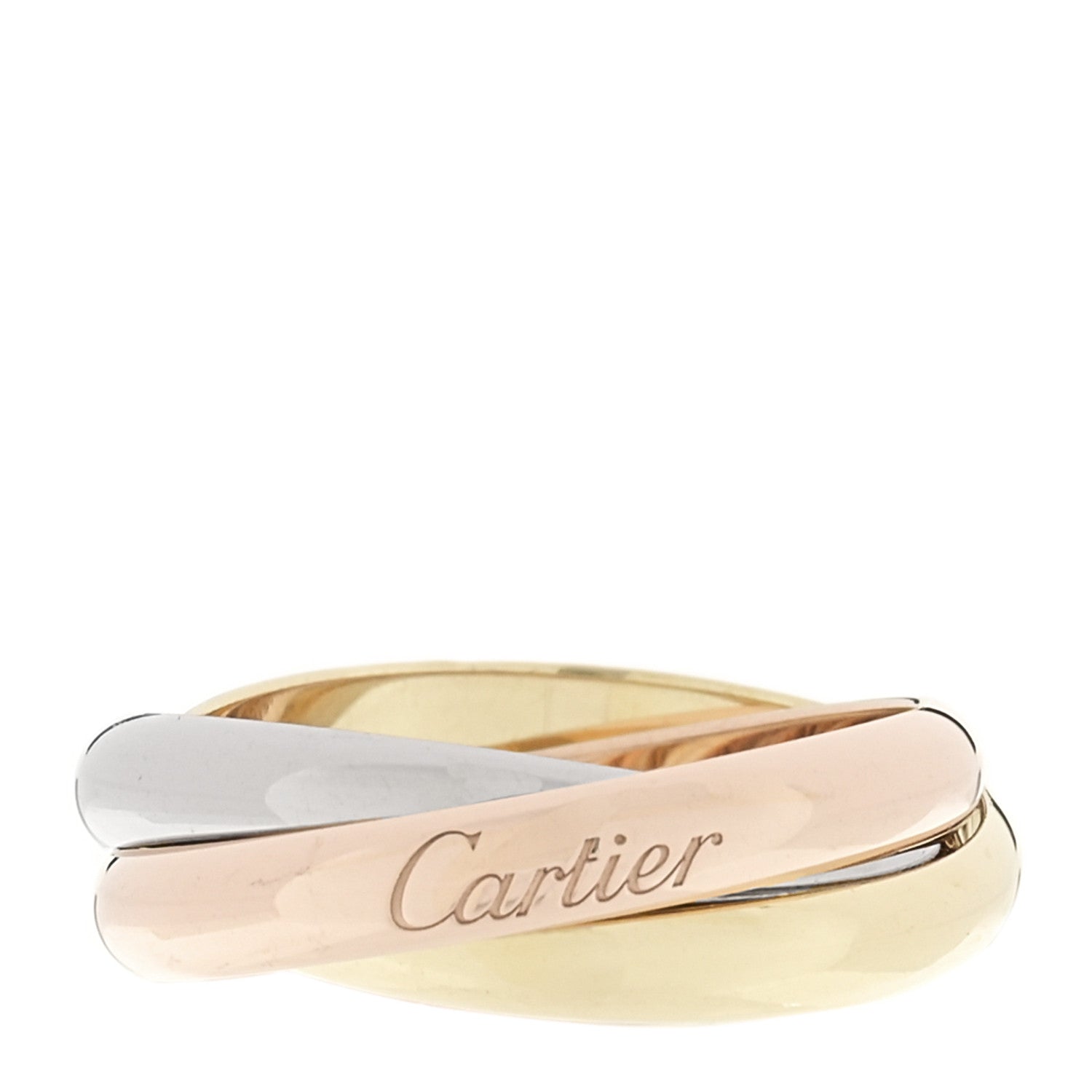 Cartier 18K Pink Yellow White Gold Classic Trinity Ring 59 8.75 1 of 4