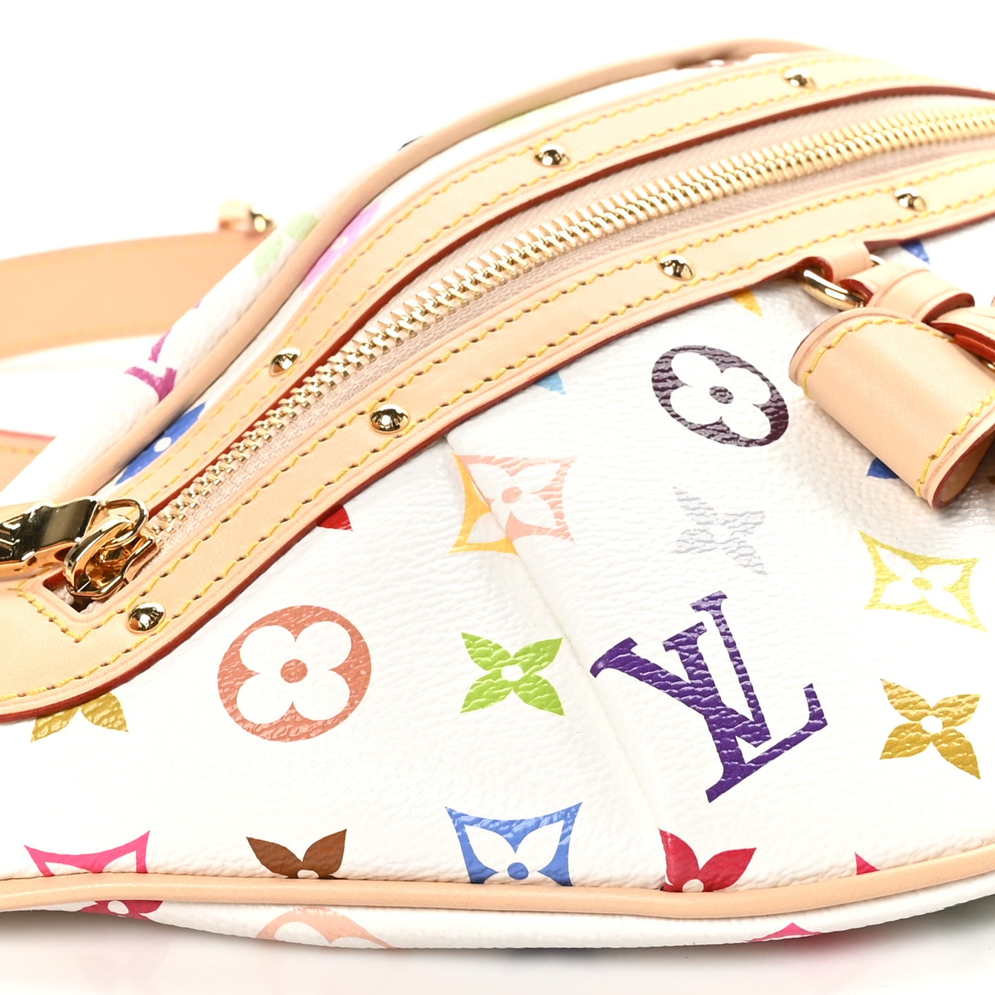 LV X TM Monogram Multicolor High Rise Bumbag White
