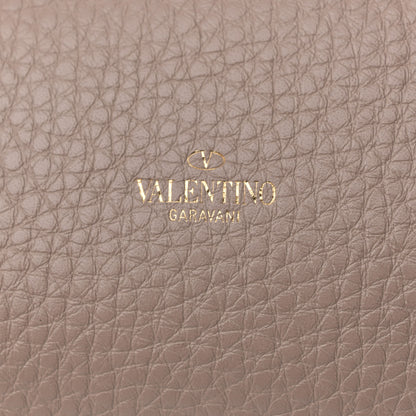 Valentino Garavani Pebbled Calfskin Small Rockstud Flip Lock Hobo Poudre 7 of 18