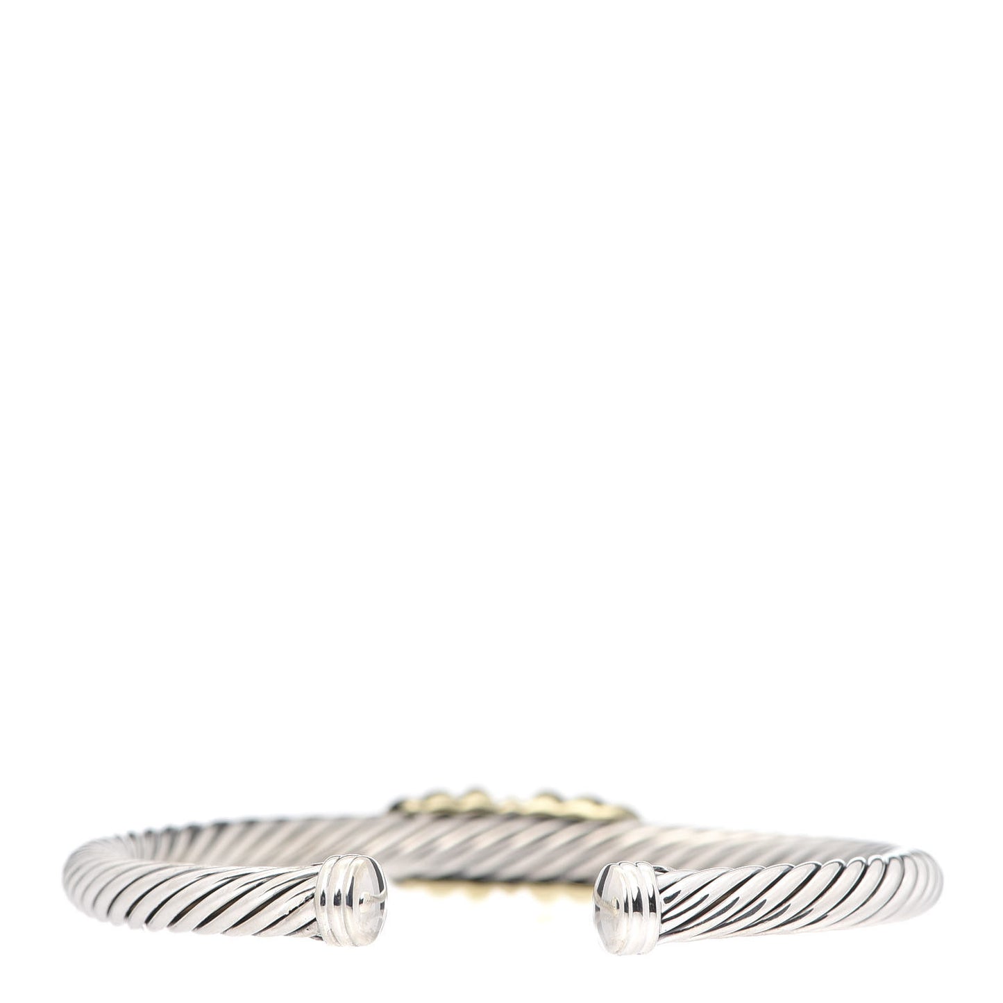 Sterling Silver 14K Yellow Gold Iolite Garnet 5mm Renaissance Cable Station Bracelet