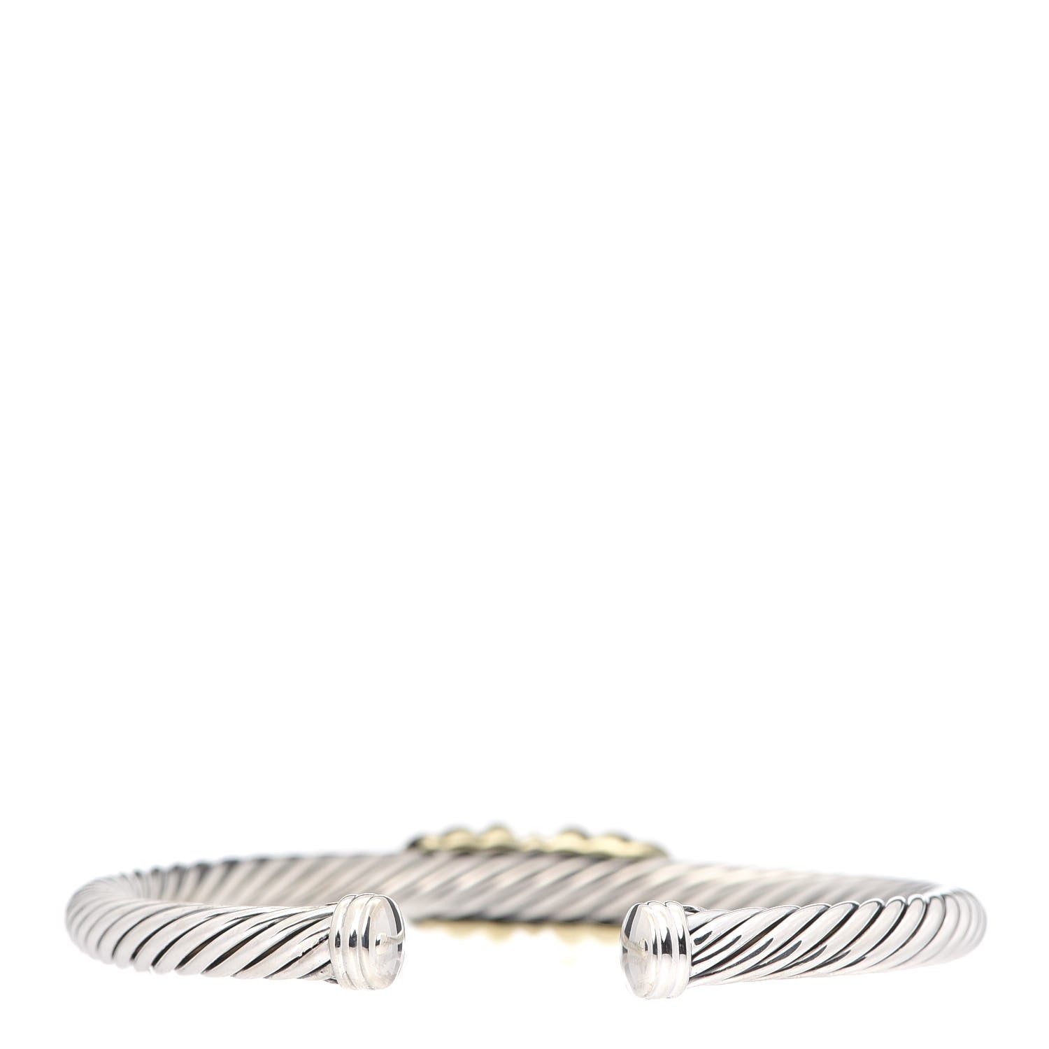 David Yurman Sterling Silver 14K Yellow Gold Iolite Garnet 5mm Renaissance Cable Station Bracelet 3 of 5