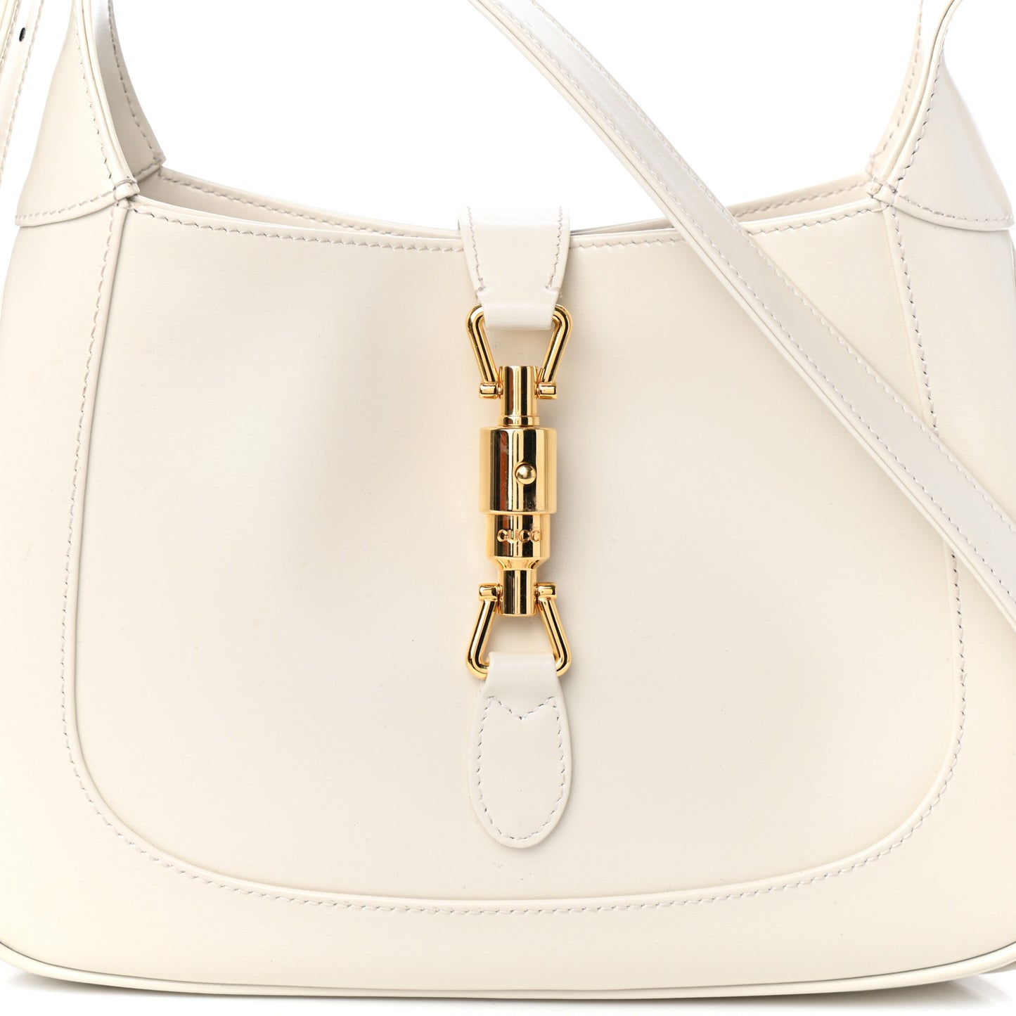 Boarded Dyana Lux Calfskin Small Jackie 1961 Hobo Mystic White