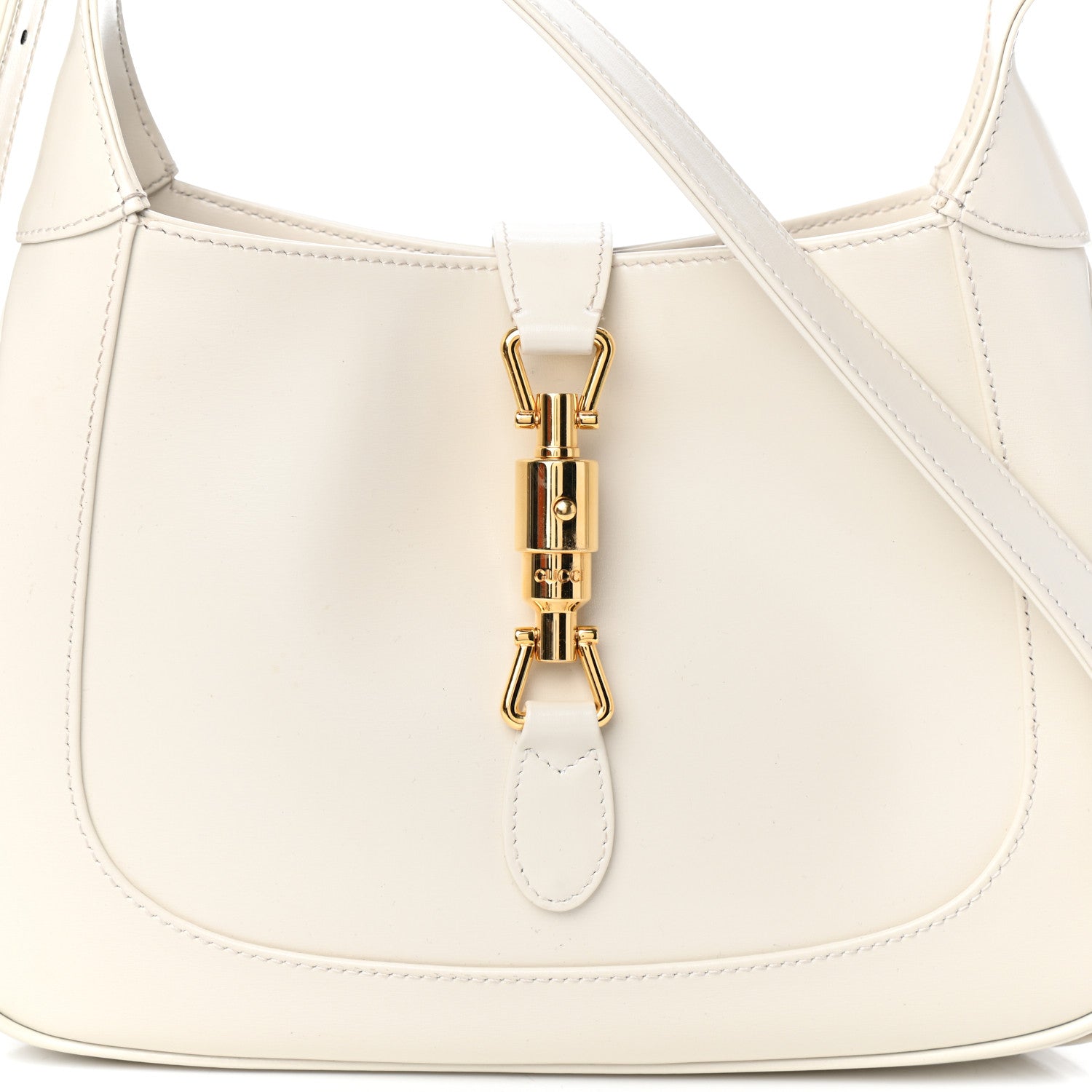 Gucci Boarded Dyana Lux Calfskin Small Jackie 1961 Hobo Mystic White 7 of 9