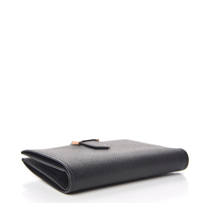 Hermes Epsom Bearn Compact Wallet Black 4 of 8