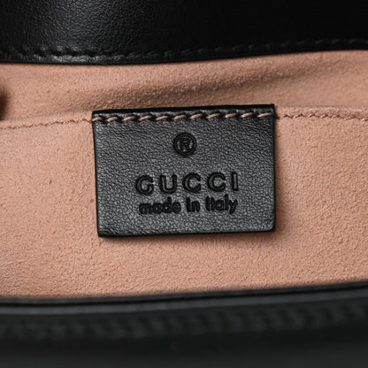 Gucci Calfskin Matelasse Mini GG Marmont Shoulder Bag Black 10 of 21