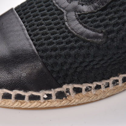 Chanel Mesh Lambskin Espadrilles 40 Black 12 of 14