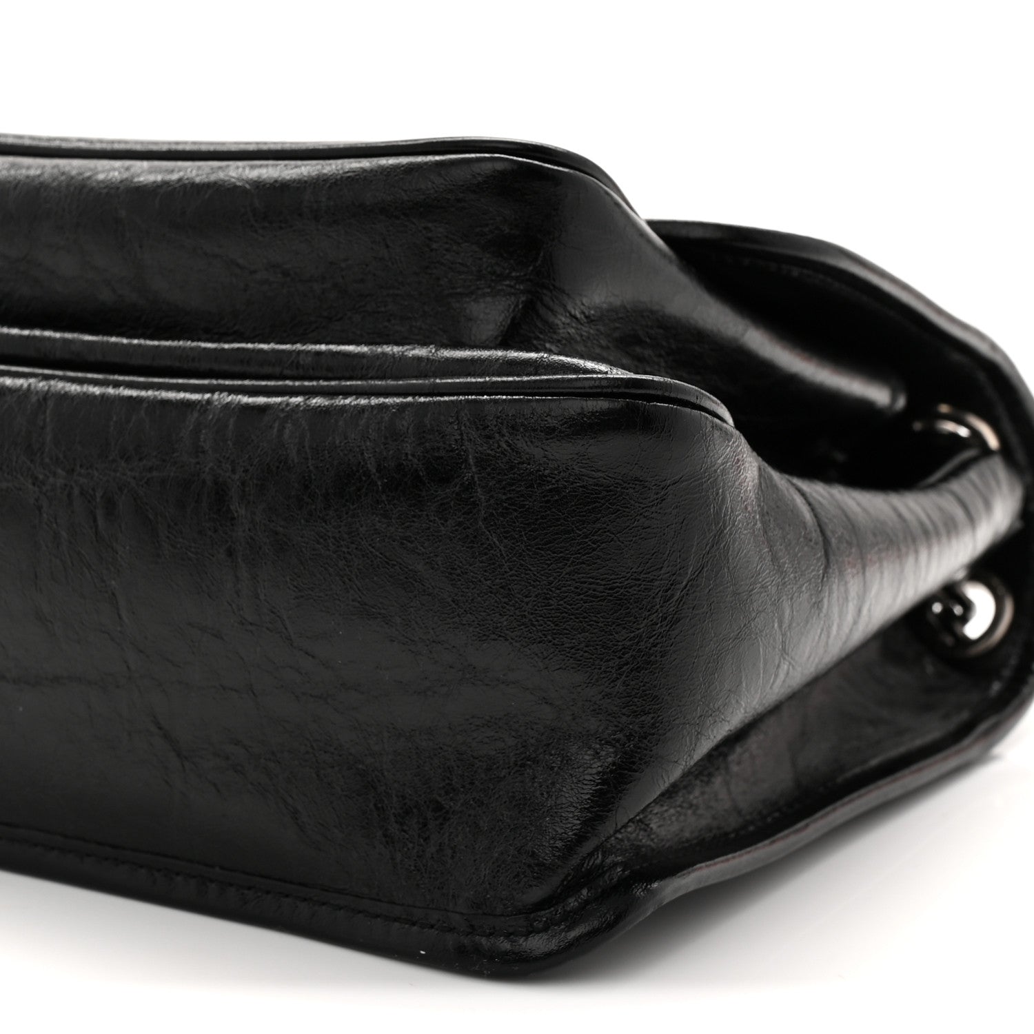 Saint Laurent Crinkled Calfskin Monogram Medium Niki Chain Satchel Black 10 of 10