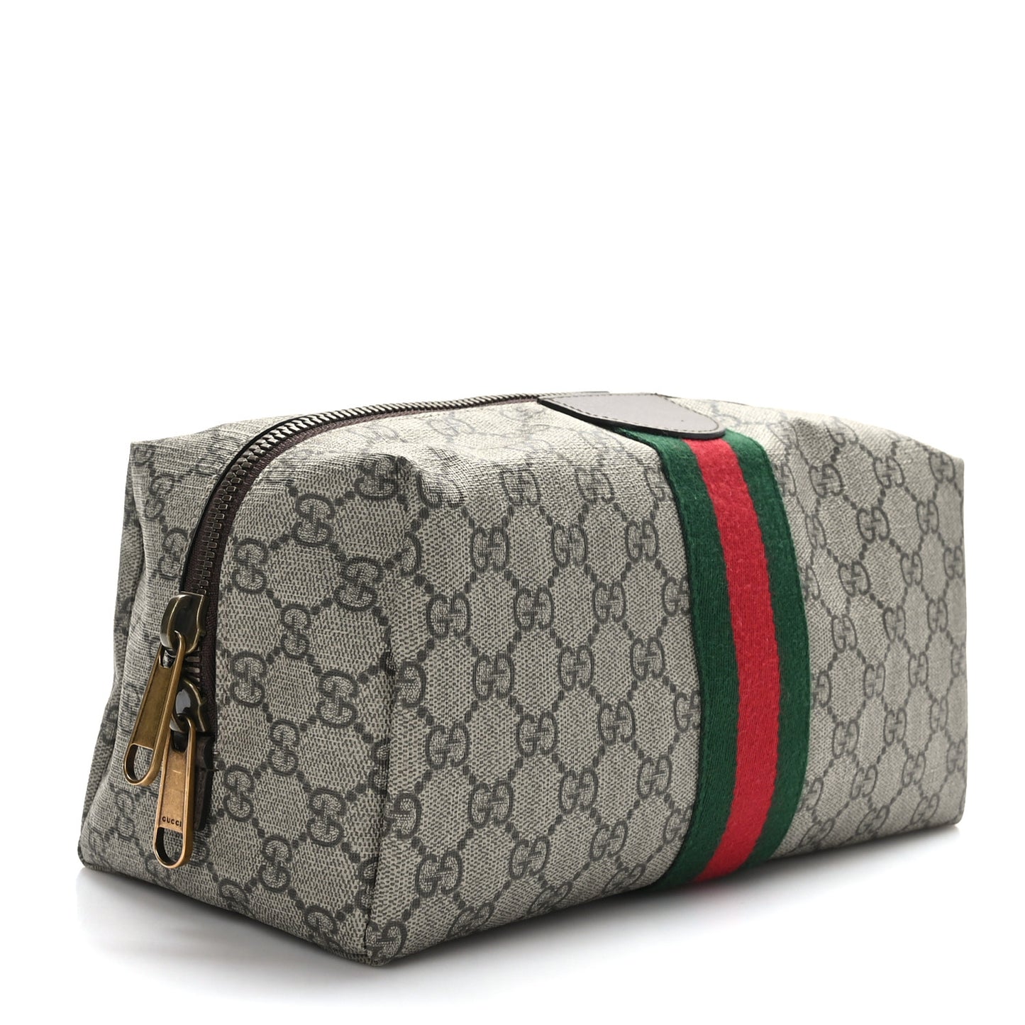 GG Supreme Monogram Web Ophidia Toiletry Case Beige