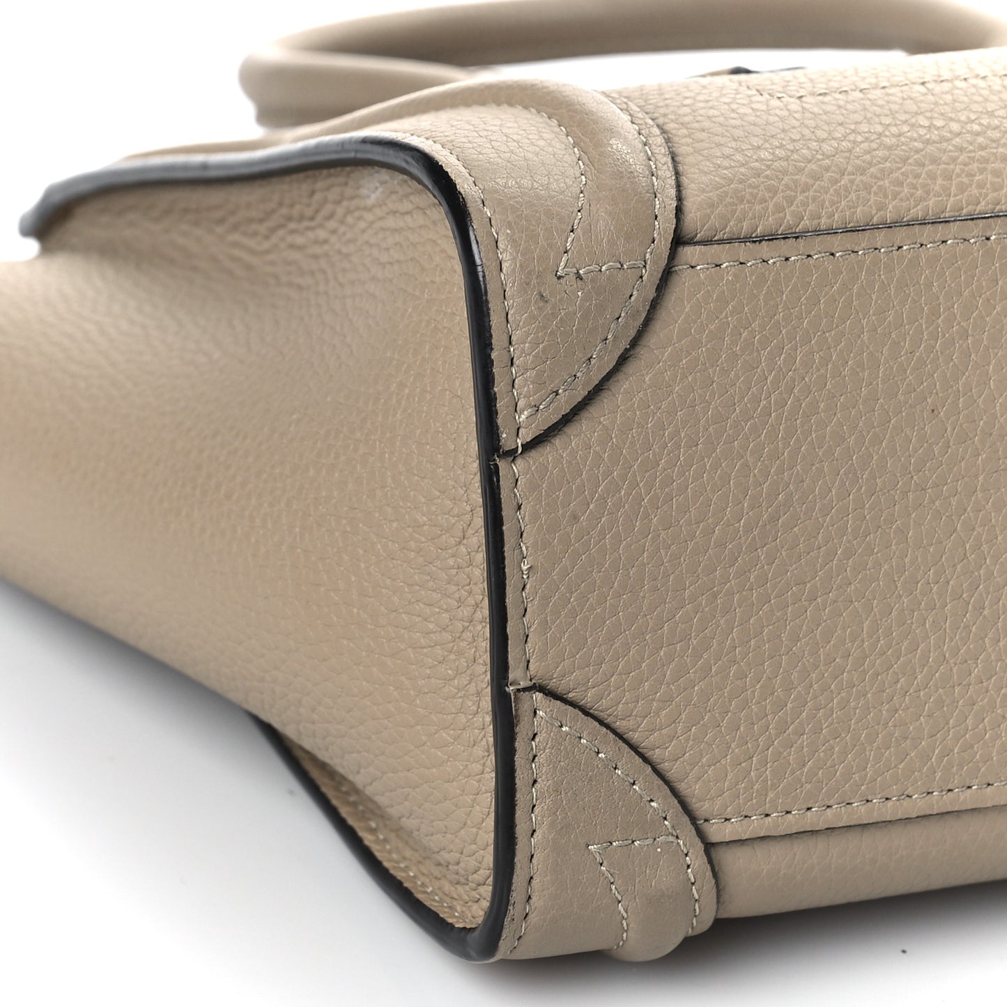Drummed Calfskin Nano Luggage Dune