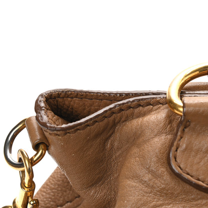 Miu Miu Vitello Daino Grommet Top Handle Tote Naturale 12 of 12