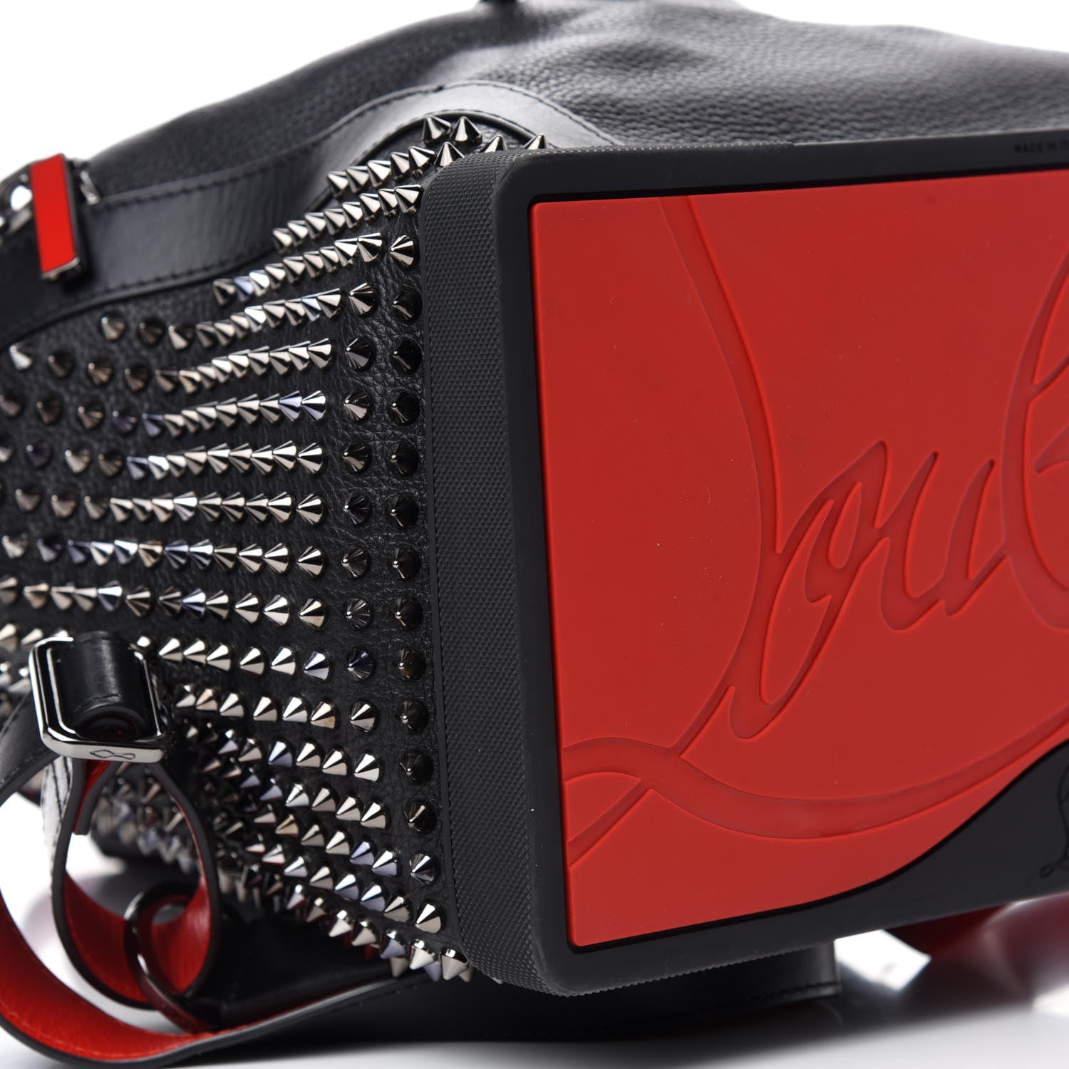 Christian Louboutin Calfskin Spiked Explorafunk Backpack Black 6 of 10