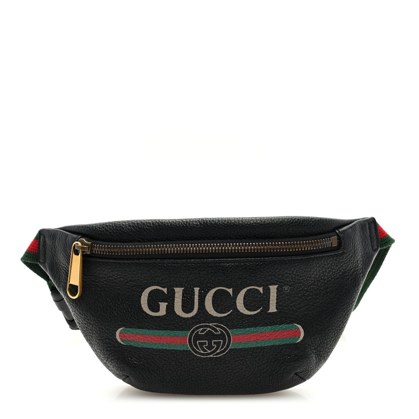 Grained Calfskin Small Logo Belt Bag Black