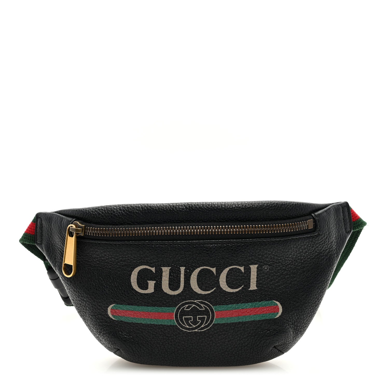 Gucci Grained Calfskin Small Logo Belt Bag Black 1 of 8