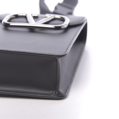 Valentino Garavani Smooth Calfskin Mens VLogo Messenger Black 8 of 8
