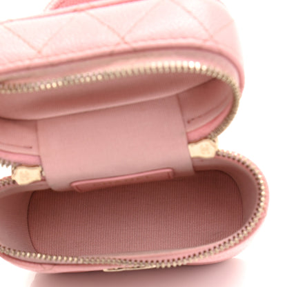 Chanel Caviar Quilted Small Handle With Care Vanity Case With Chain Pink 5 of 13