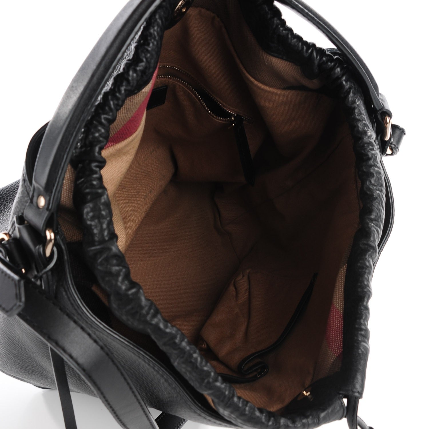 Burberry Grainy Calf Bucket Shoulder Bag Black 9 of 10